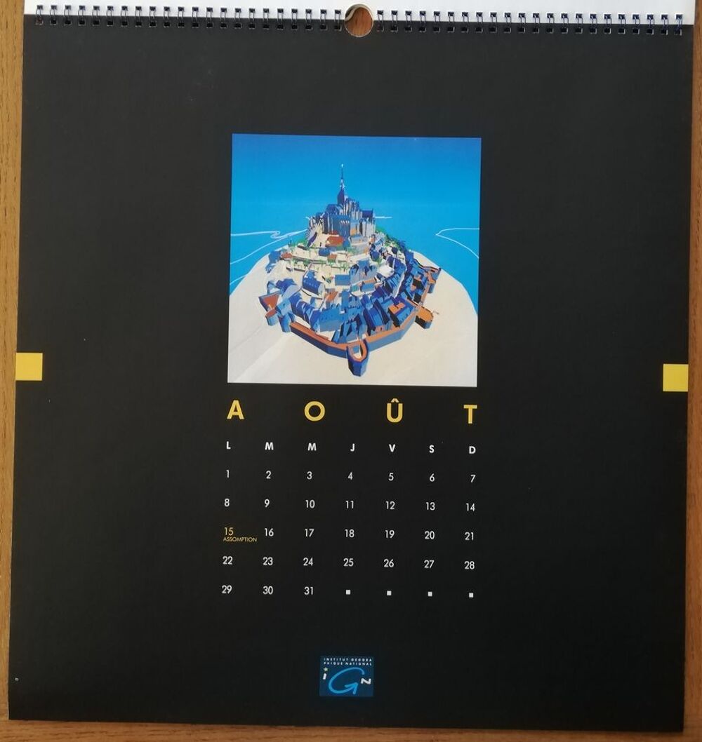  Calendrier de l'Institut G&eacute;ographique National de 1994 