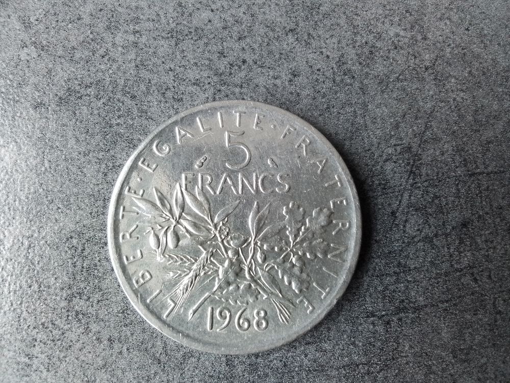 Piece de 5 francs argent 1968 