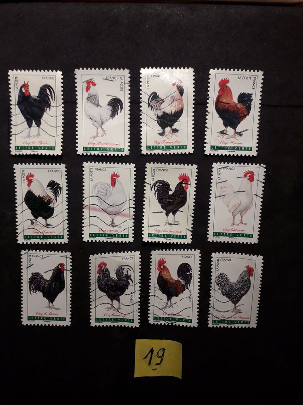 2S&eacute;ries compl&egrave;tes de timbres 0,40€ la s&eacute;rie.17-19-
