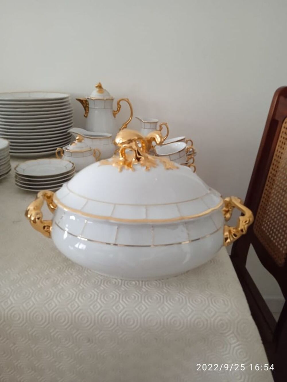 service de porcelaine parure en or Cuisine