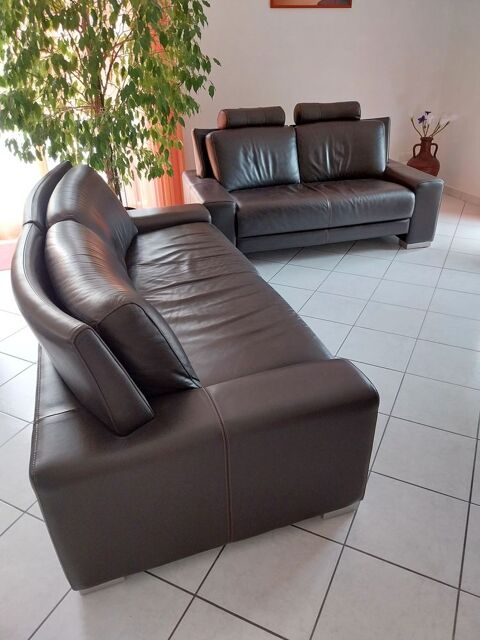 canap� cuir marron 500 Pontcharra (38)