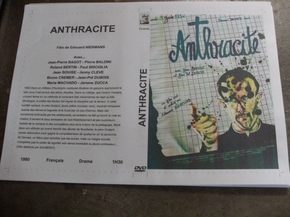 Film : &quot; Anthracite &quot; DVD et blu-ray