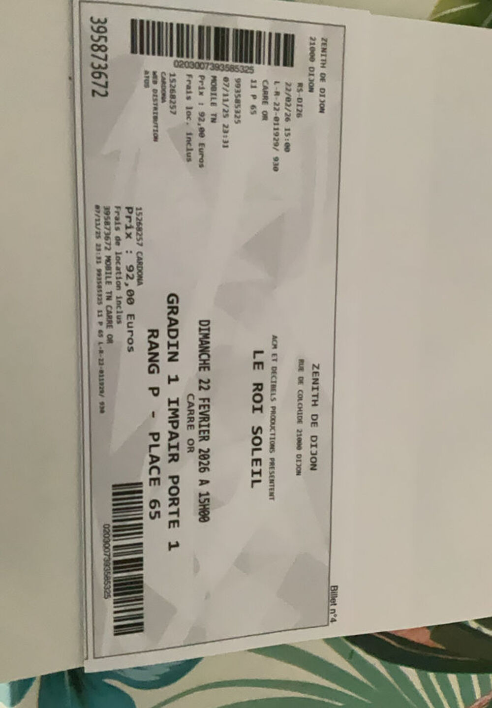 billets Billetterie