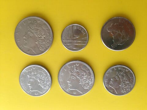 1 lot de 18 pices de monnaie du Brsil.. 22 Saint-Vallier (71)