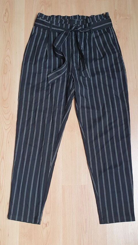 Pantalon ray� noir et blanc Jennifer 12 Betton (35)