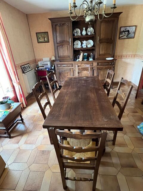 Salle  manger chne massif : vaisselier - table - chaises 150 Bettancourt-la-Ferre (52)