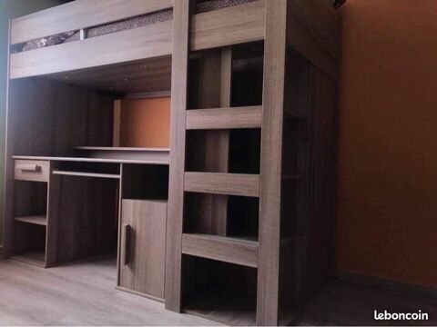 Combin lit mezzanine bureau penderie- colorie chne blond 200 Chtillon (92)