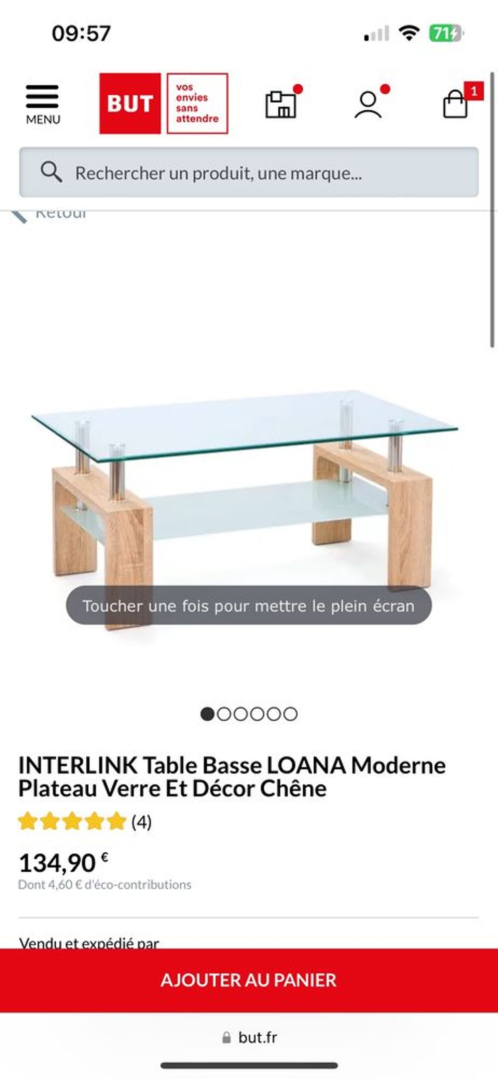 Meuble TV et table basse plateau en verre Meubles