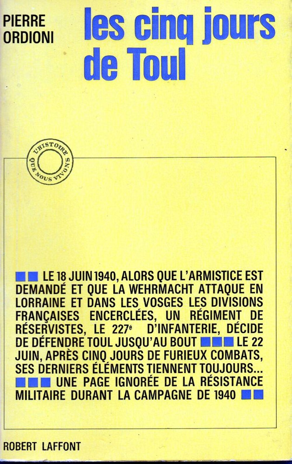 Les cinq jours de Toul Livres et BD