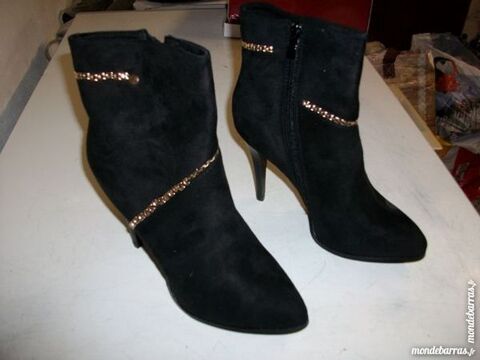 Bottines fourrées Noir filamant doré -12 cm- pt 40 18 Bouxwiller (67)