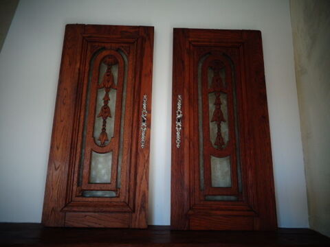 Ancienne Paire de Portes Haut Buffet Henri 2 ? D�cor & verre 30 Roissy-en-Brie (77)