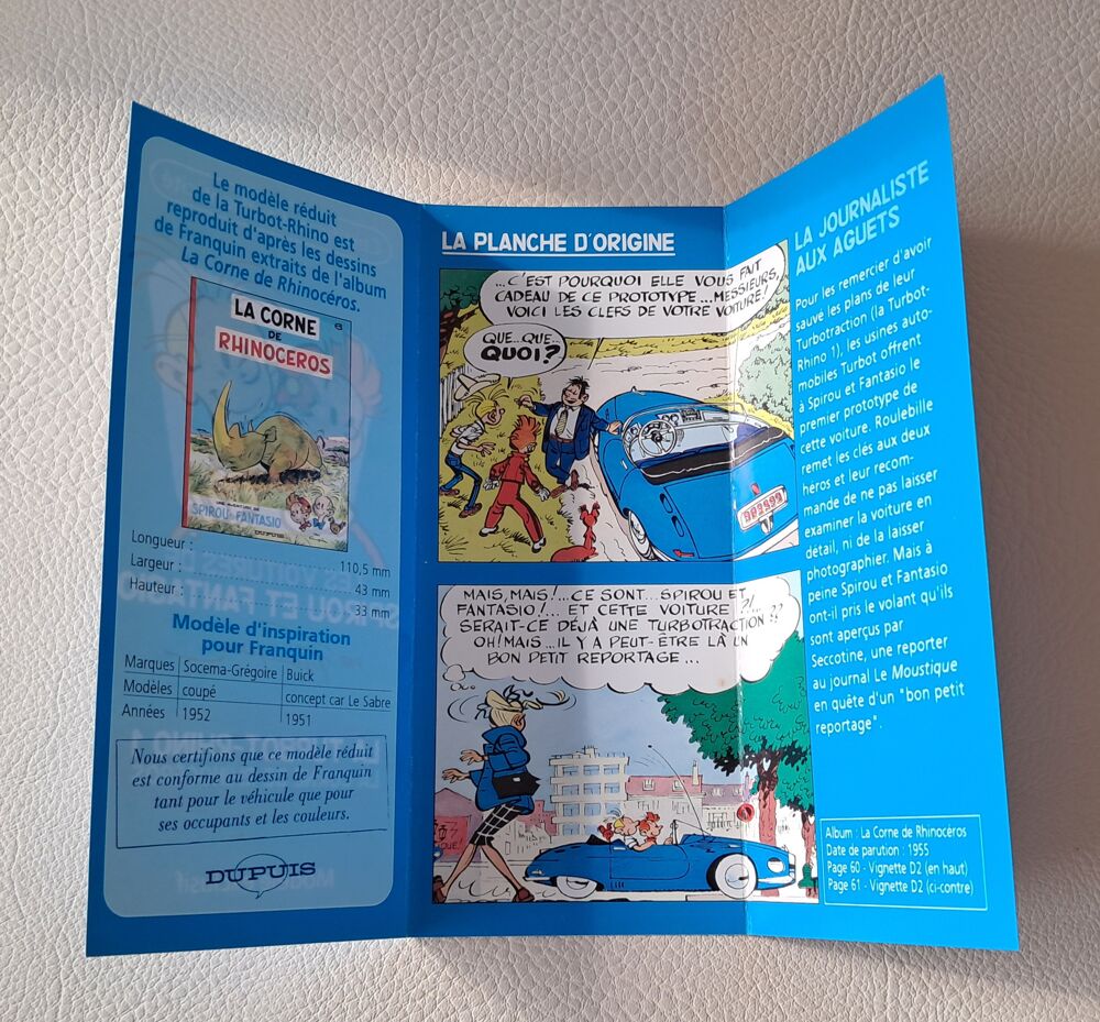 mod&egrave;le r&eacute;duit les voitures de spirou et fantasio 