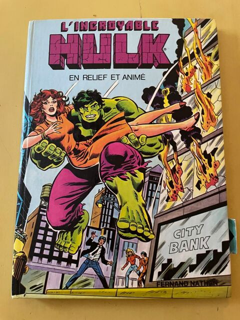 BD L'INCROYABLE HULK EO 1980 en relief et animé Ed NathanTBE 140 Vigneux-sur-Seine (91)