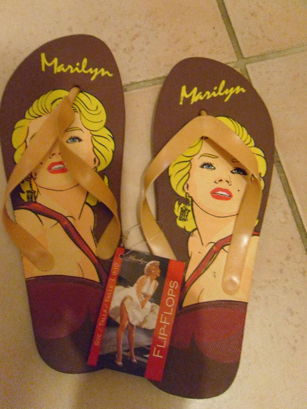 Tongs Neuf d&eacute;cor Marilyn T 39-40 Edition limit&eacute;e Chaussures