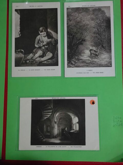Lot de 3 cartes postale du mus�e du louvre 24 Aspres-sur-Bu�ch (05)