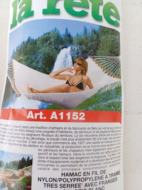 HAMAC TOUT NEUF La Rete coloris blanc 100 x 340 cm 50 Plonéour-Lanvern (29)