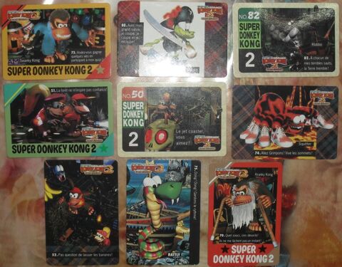 Lot de 9 cartes Donkey Kong2 Bandai 1997 en trs bon tat. 22 Montreuil (93)