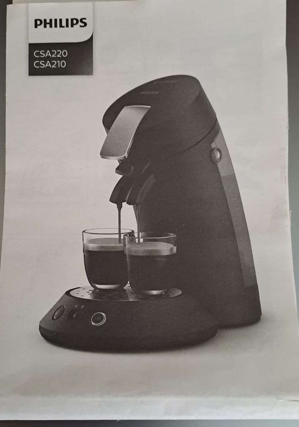 Machine &agrave; caf&eacute; &agrave; capsules Marque PHILLIPS CSA 220 Electroménager