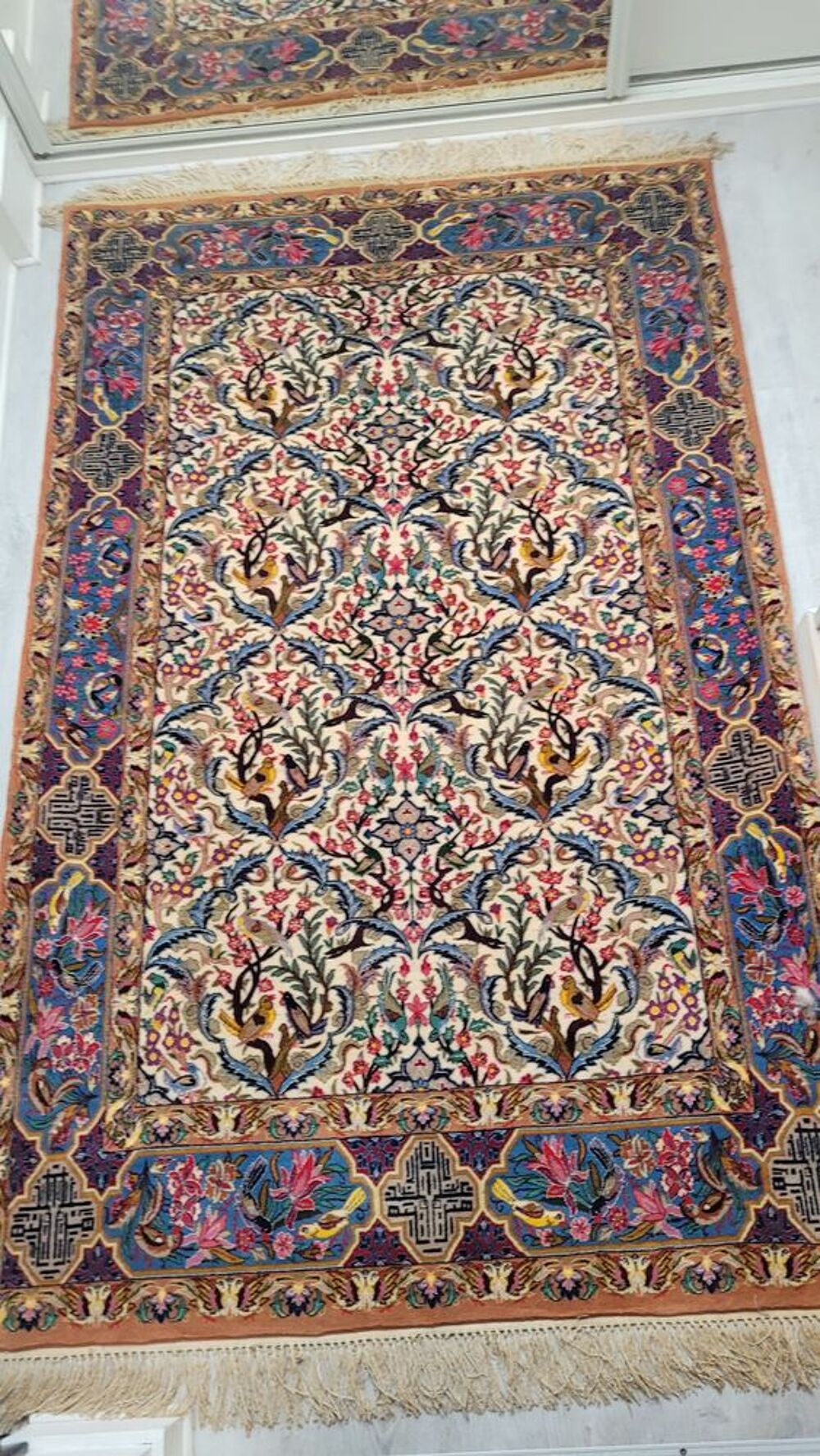 Tapis persan ispahan Décoration