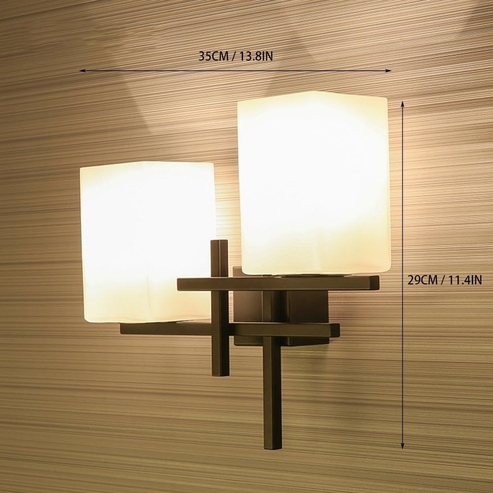 Applique murale double t&ecirc;te LED de style japonais. Décoration