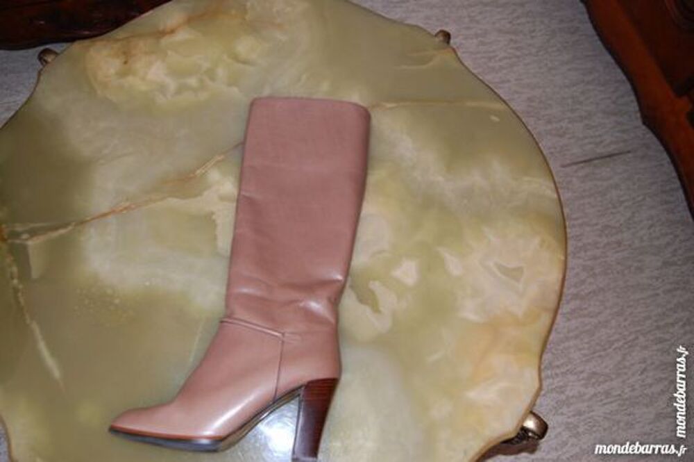 bottes en cuir doubl&eacute;es cuir Chaussures