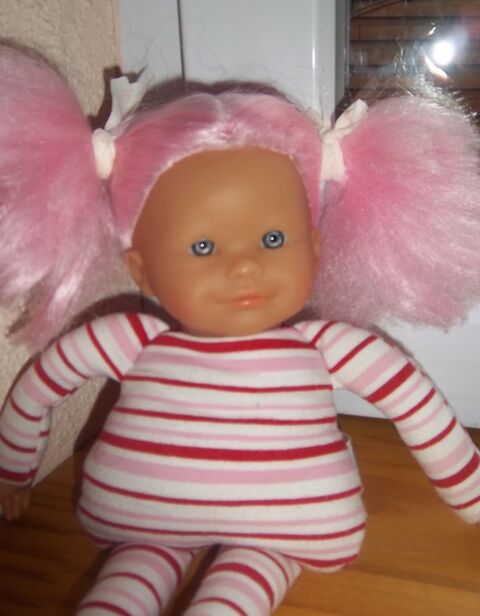 Poupee doudou corolle 38 cm cheveux roses 10 Colombier-Fontaine (25)
