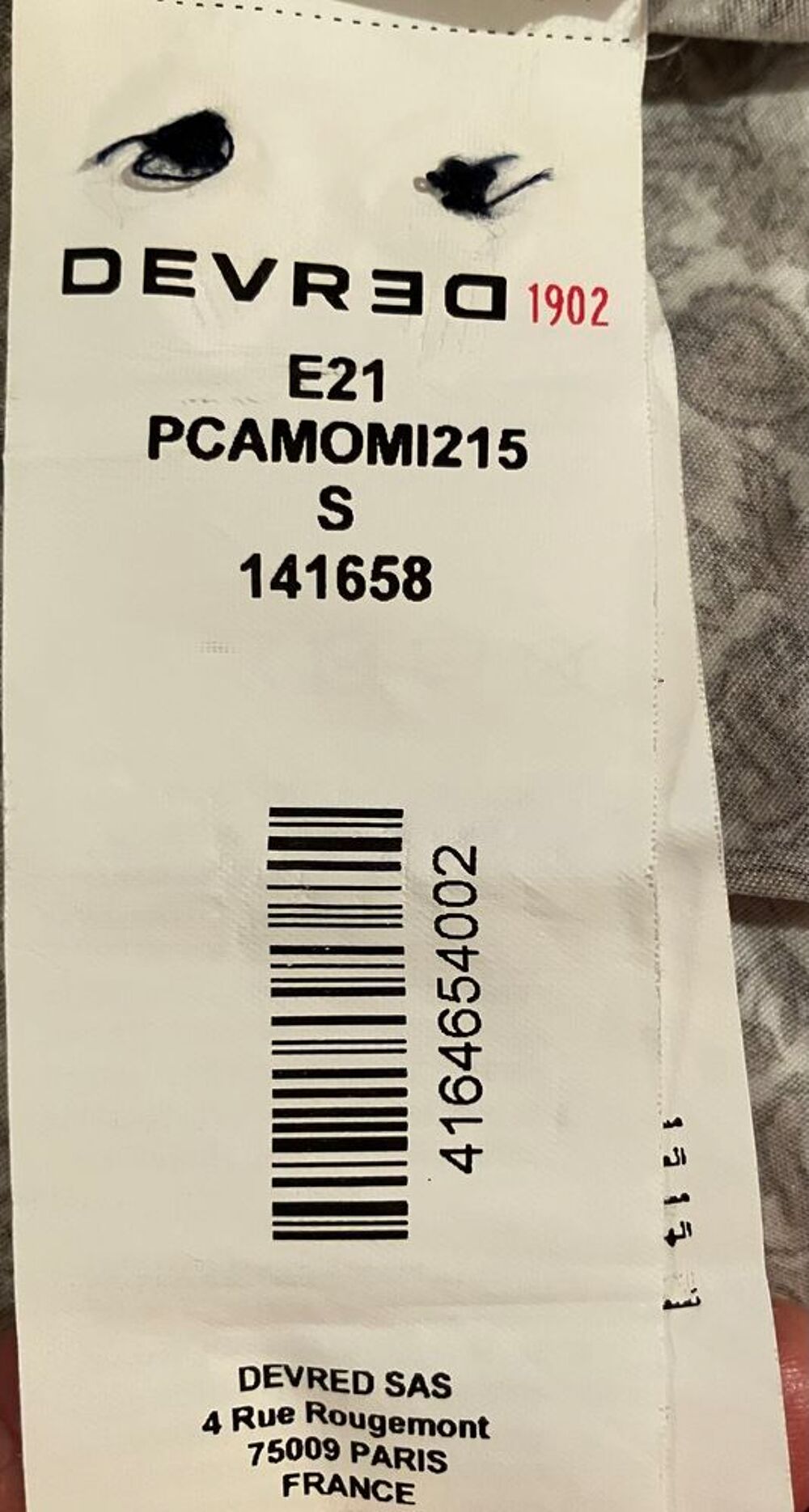 Chemise homme taille S - Devred Vêtements