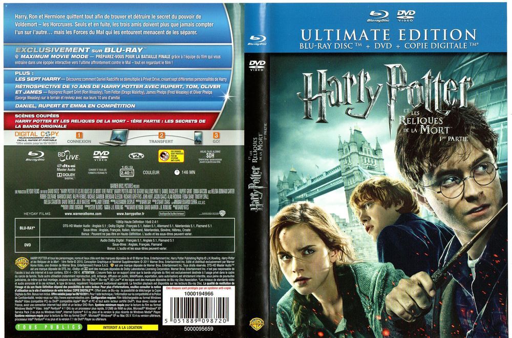 Harry Potter &amp; les Reliques de la Mort - 1&egrave;re partie DVD et blu-ray