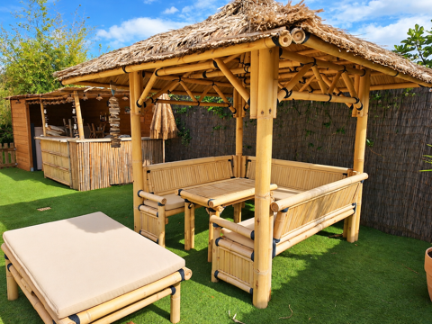 Paillote / Gazebo balinais en bambou ? Ensemble complet 1800 Baillargues (34)
