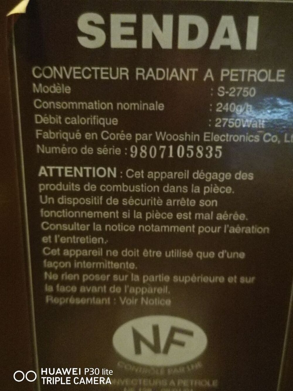 chauffage d'appoint Electroménager