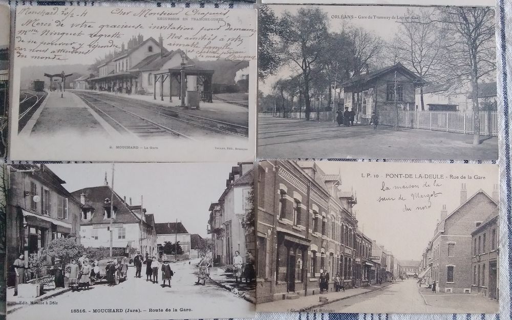  Lot de 10 CPA Gare en France Trains &agrave; Vapeur Circul&eacute; 