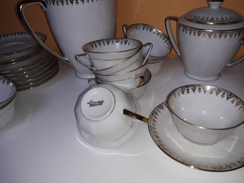 service &agrave; caf&eacute; Limoges vintage ann&eacute;e 1960 