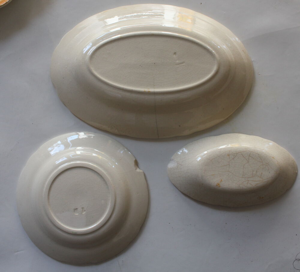 Dinette HBCM faience CREIL MONTEREAU aux oiseaux 1925 -1930 Jeux / jouets