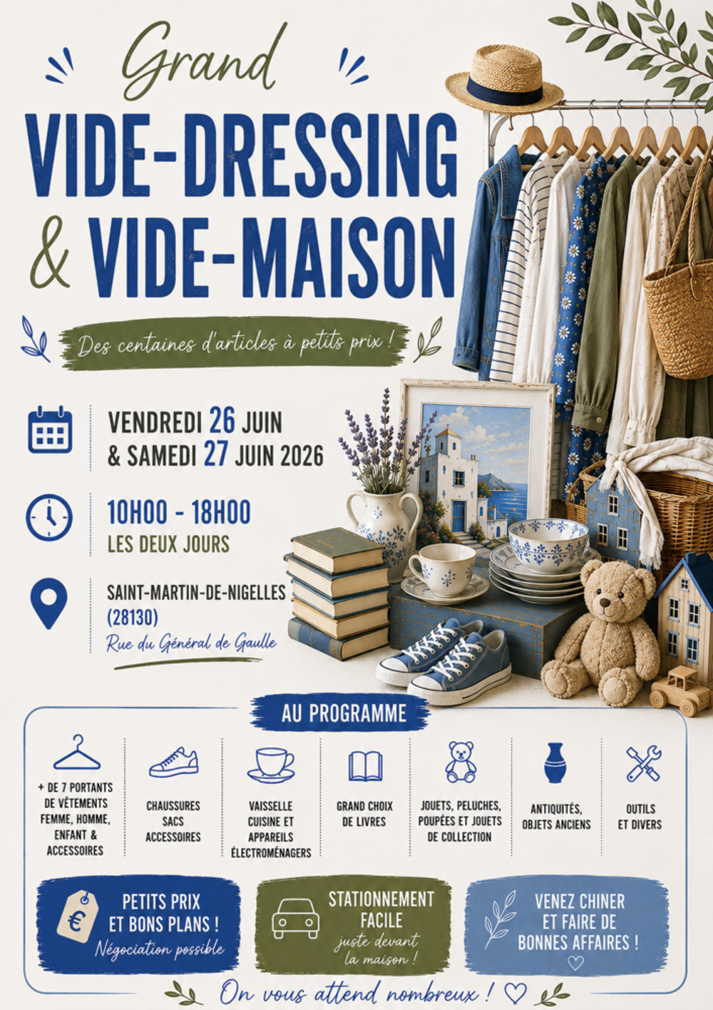 Grand Vide-Dressing et Vide-Maison de l'&eacute;t&eacute; ! Bourse d'objets