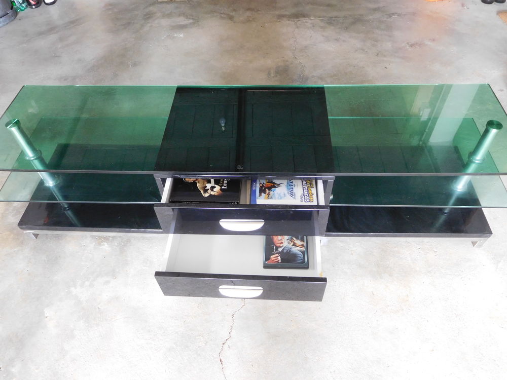 Meuble t&eacute;l&eacute; en verre Meubles