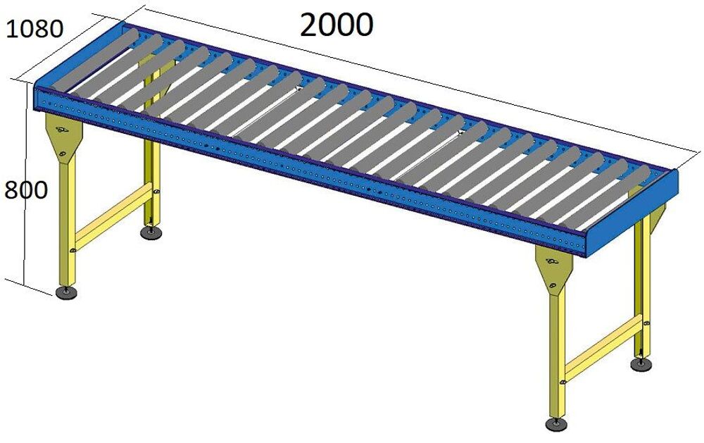  Table manutention 2000x1000 rouleaux convoyeur Bricolage