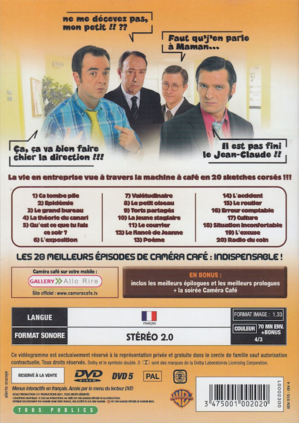 DVD La Cr&egrave;me De "Came?ra Cafe?" - Les 20 Meilleurs &Eacute;pisodes DVD et blu-ray