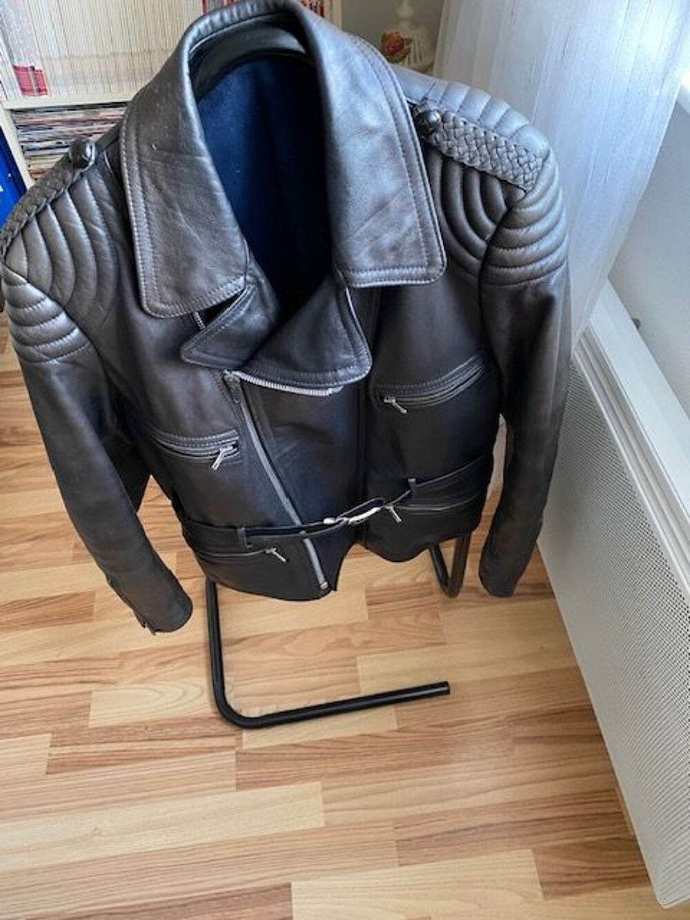 Blousons motards femme Vintage en cuir Vêtements