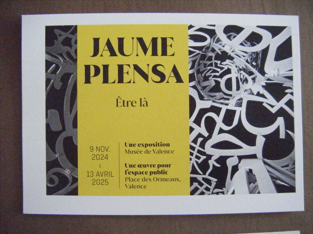 2 places Mus&eacute;e de Valence " Jaume Plensa. &Ecirc;tre l&agrave;. " (4 mai) Billetterie
