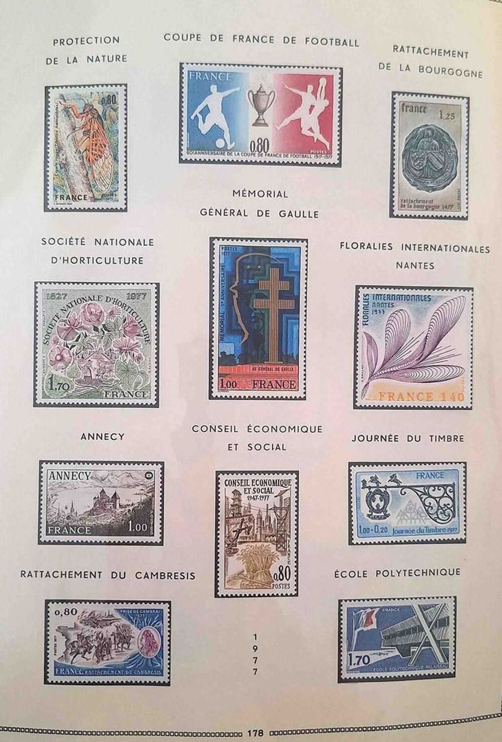 S&eacute;rie de timbres de collection de France F2 