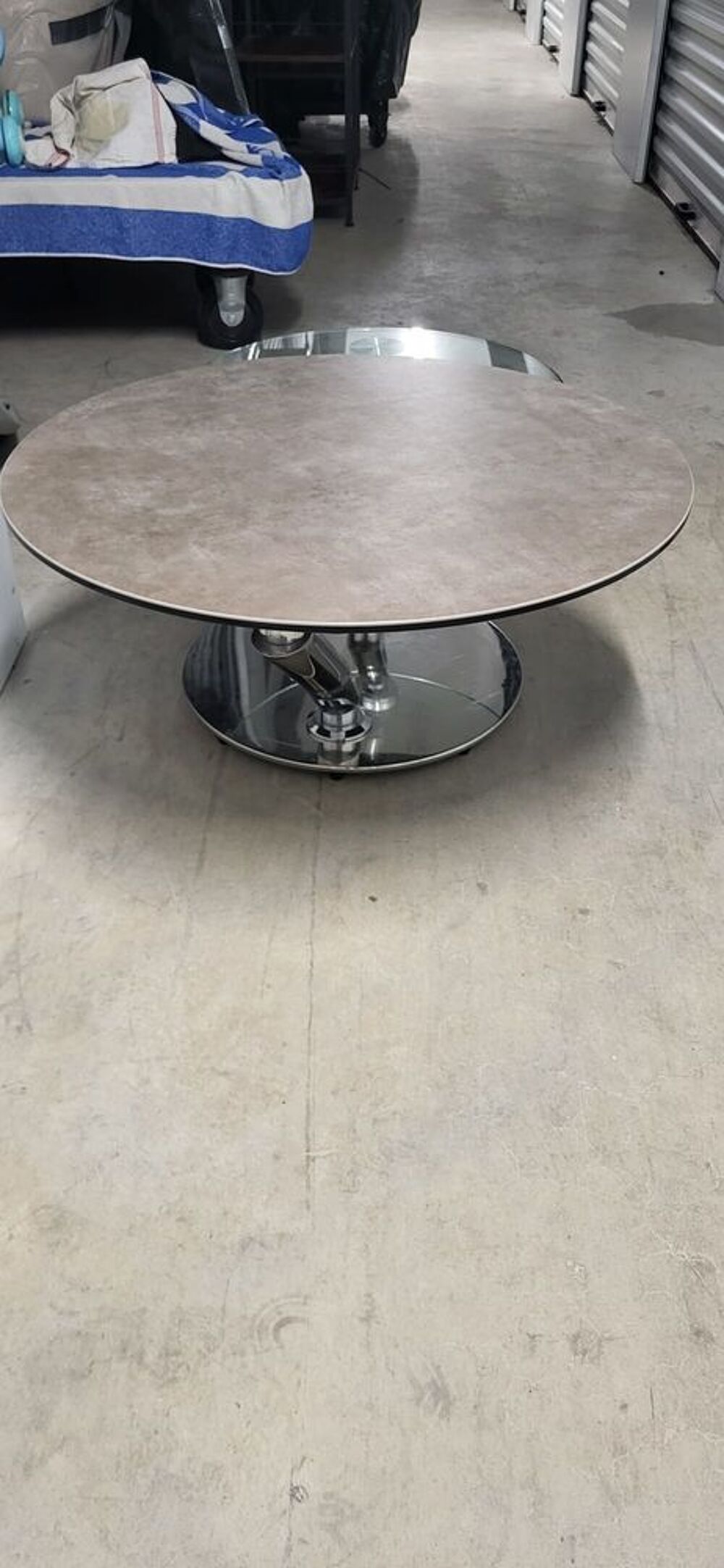 Table basse VEGA plateau c&eacute;ramique et verre Meubles