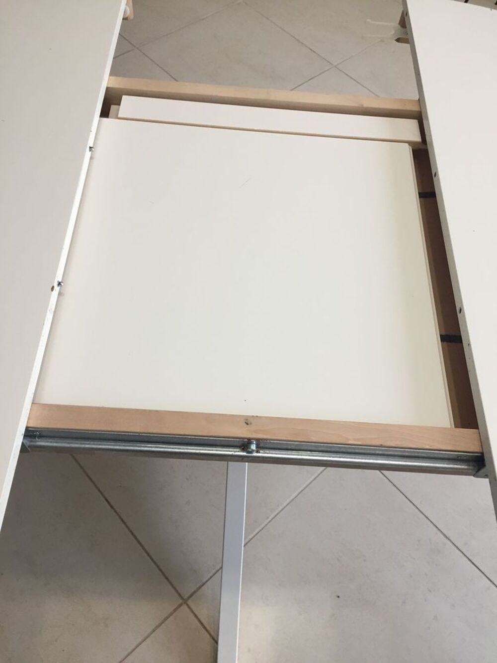 Table blanche extensible IKEA Meubles