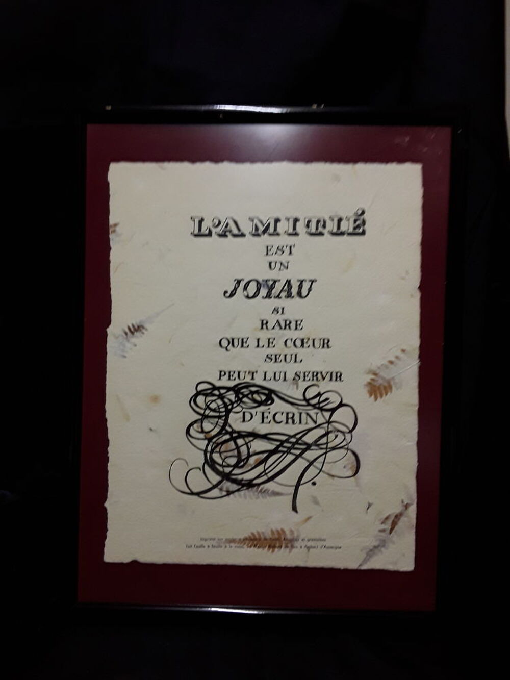 GRAVURE ENCADR&Eacute;E Décoration