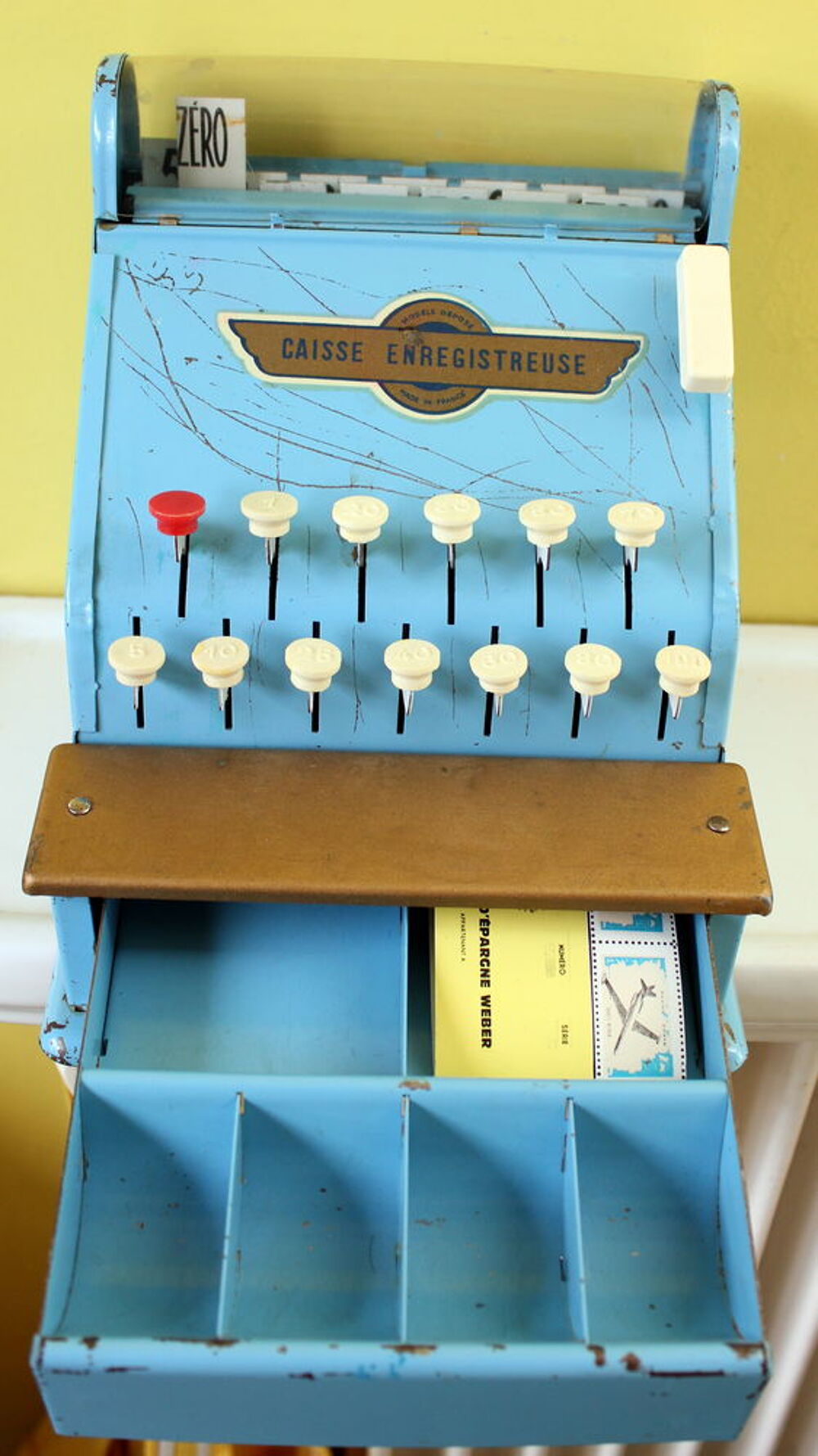 Caisse enregistreuse jouet t&ocirc;le marchande 1950 Jeux / jouets