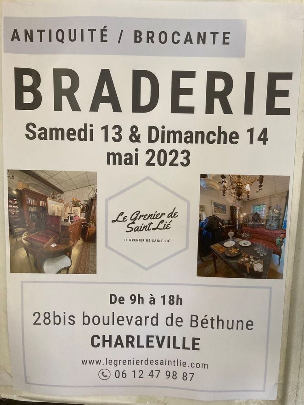 Brocante braderie bd de bethune Charleville le 13 et 14 mai Décoration