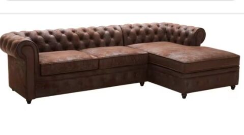 canap� Chesterfield d'angle convertible en su�dine mar 750 Marseille 6 (13)