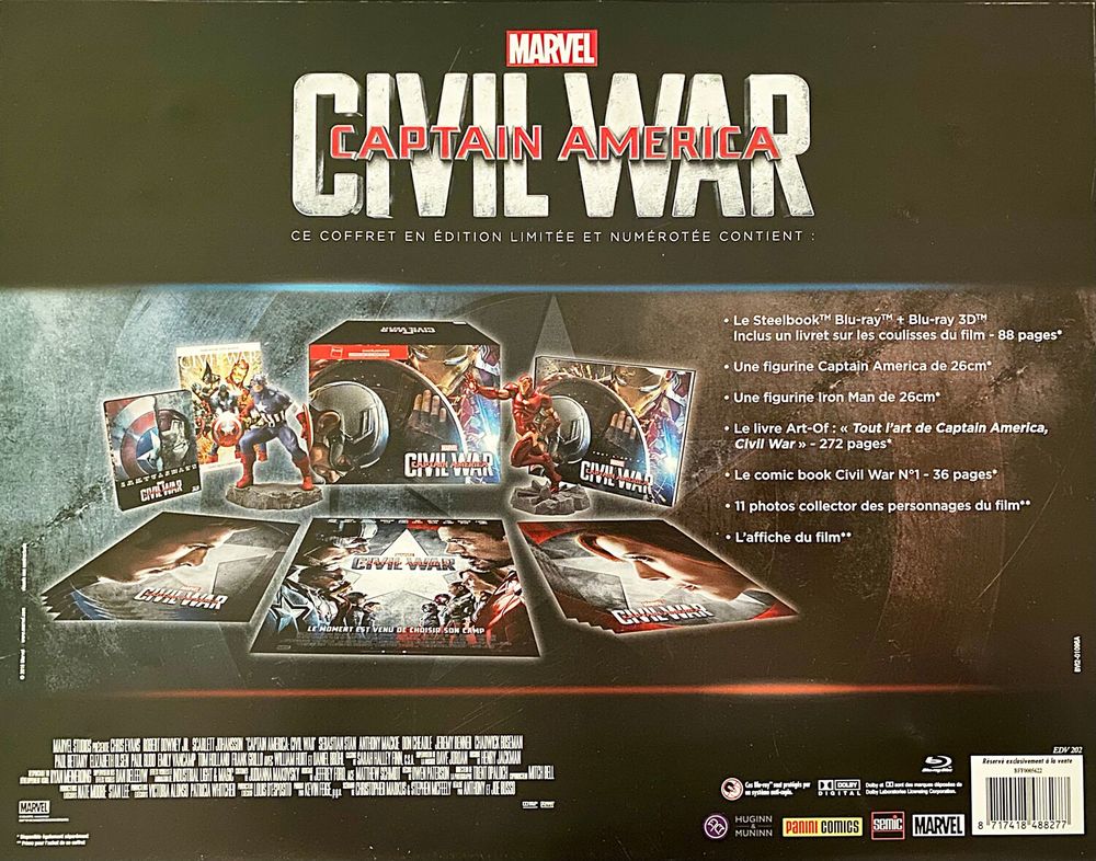 Blu Ray Coffret FNAC Captain America Civil War - mrtsteph DVD et blu-ray