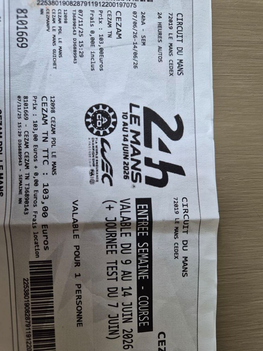 place 24H du Mans Billetterie