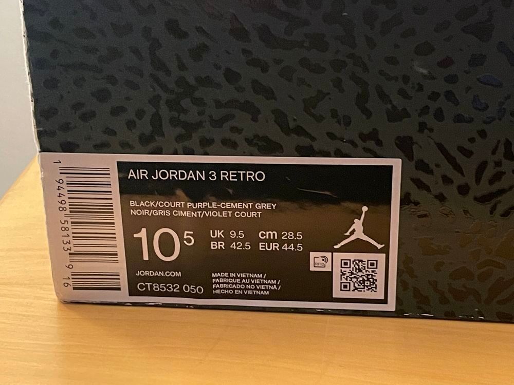 Air Jordan 3 pointure 44,5 Chaussures