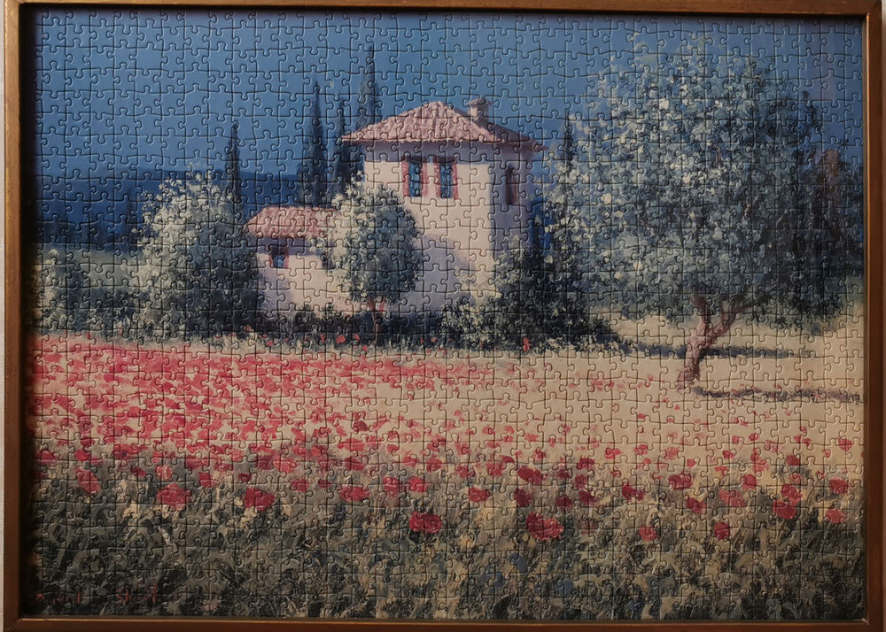 2 Puzzles encadr&eacute;s et sous verre 1500 pi&egrave;ces Nathan Décoration